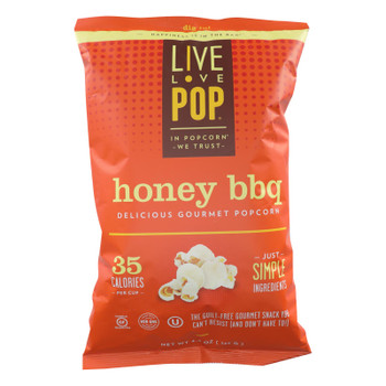 Live Love Pop Honey BBQ Delicious Gourmet Popcorn - Case of 12 - 4.4 OZ Live Love Pop Honey BBQ Delicious Gourmet Popcorn - Case of 12 - 4.4 OZ