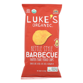 Luke's Organic - Kettle Chips BBQ - Case of 9 - 4 OZ