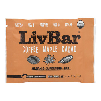 Livbar - Bar Coffee Maple Cacao - Case of 12-1.55 OZ