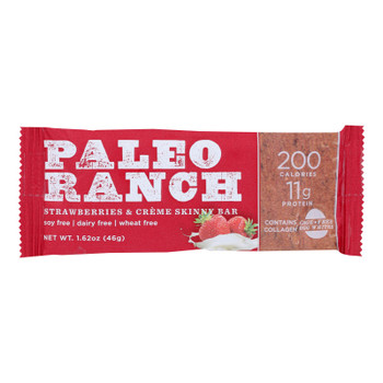 Paleo Ranch - Bar Skinny Strawberry & Crme - Case of 9 - 1.62 OZ