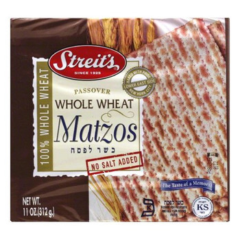 Streit's, Passover Whole Wheat Matzos - Case of 24 - 11 OZ