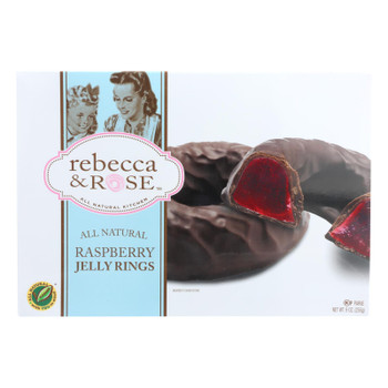 Rebecca & Rose All Natural Raspberry Jelly Rings  - Case of 12 - 9 OZ