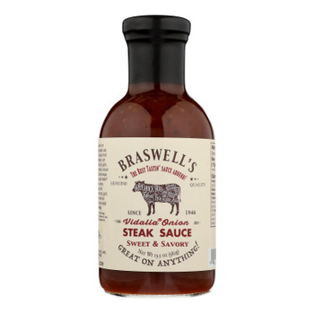 Braswell's Sweet & Savory Vidalia Onion Steak Sauce  - Case of 6 - 13.5 OZ