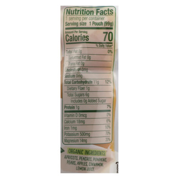 Sprout Foods Inc - Baby Food Apricot Pch&pmpk - Case of 12 - 3.5 OZ