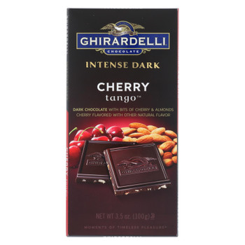 Ghirardelli Chocolate Bar Cherry Tango Intense Dark  - Case of 12 - 3.45 OZ Ghirardelli Chocolate Bar Cherry Tango Intense Dark  - Case of 12 - 3.45 OZ