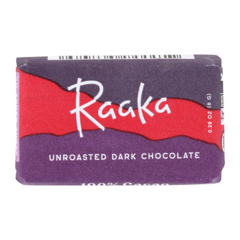 Raaka Chocolate - Bar Mini 100% Cacao - Case of 100 - .28 OZ Raaka Chocolate - Bar Mini 100% Cacao - Case of 100 - .28 OZ
