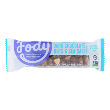 Fody Food Company Dark Chocolate Nuts & Sea Salt Snack Bar - Case of 12 - 1.41 OZ