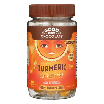 Good Day Chocolate - Chocolate Supp Turmeric - 1 Each - 80 CT Good Day Chocolate - Chocolate Supp Turmeric - 1 Each - 80 CT