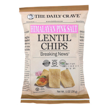 The Daily Crave - Lentil Chip Himln Pink Salt - Case of 24-1 OZ