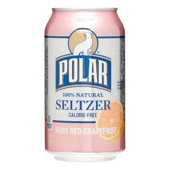 Polar Beverages Soda - Grapefruit - Seltzer - 12/12 fl oz Polar Beverages Soda - Grapefruit - Seltzer - 12/12 fl oz
