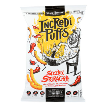 Incredi Puffs - Snack Puff Sizzlin Sriracha - Case of 12-6 OZ