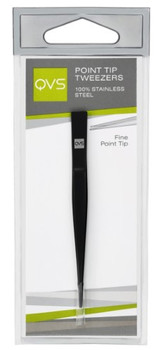 Qvs - Tweezer Point Tip Black - 1 Each 1-EA Qvs - Tweezer Point Tip Black - 1 Each 1-EA