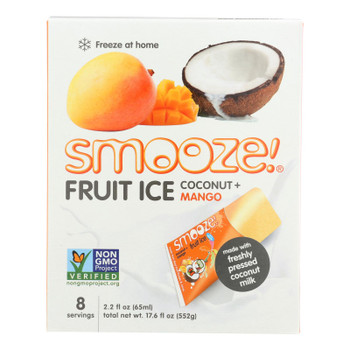 Smooze - Fruit Ice Coconut W/mango - Case of 6-17.6 FZ Smooze - Fruit Ice Coconut W/mango - Case of 6-17.6 FZ