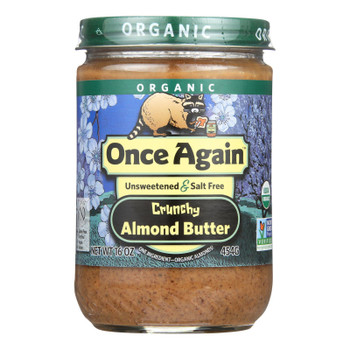 Once Again Crunchy Almond Butter, Unsweetened & Salt-Free  - 1 Each - 16 OZ