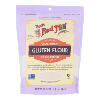 Bob's Red Mill - Flour Gluten - Case of 4-20 OZ Bob's Red Mill - Flour Gluten - Case of 4-20 OZ