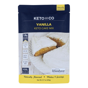 Keto & Co - Cake Mix Keto Vanilla - Case of 6-8.7 OZ