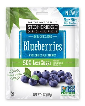 Stoneridge Orchards - Drd Blubry 50% Reducd Sugar - Case of 6-4 OZ Stoneridge Orchards - Drd Blubry 50% Reducd Sugar - Case of 6-4 OZ