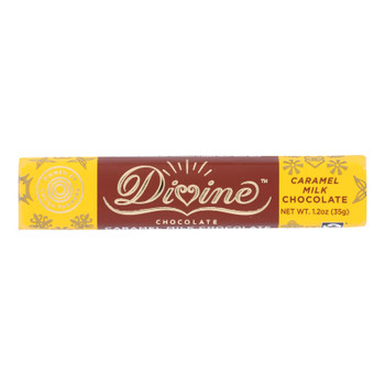 Divine - Snack Bar Milk Chocolate Caramel - Case of 18 - 1.2 OZ