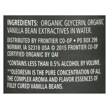 Frontier Herb Vanilla Flavoring Organic - 4 oz