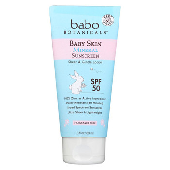 Babo Botanicals Baby Skin Mineral Sunscreen - SPF 50 - 3 oz. Babo Botanicals Baby Skin Mineral Sunscreen - SPF 50 - 3 oz.