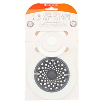 Full Circle Home - Sinksational Sink Strainer - Gray White - 1 Count