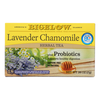 Bigelow Tea - Tea Lavender Chmomle Probiotic - Case of 6 - 18 BAG Bigelow Tea - Tea Lavender Chmomle Probiotic - Case of 6 - 18 BAG