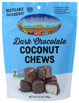 Sunridge Farms - Coconut Chews Dark Chocolate - Case of 12-5.5 OZ