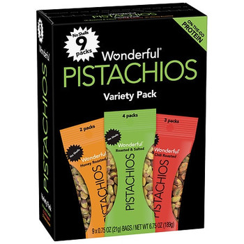 Wonderful Pistachios - Pistachios No Shell Variety Pack - Case of 6-6.75 OZ