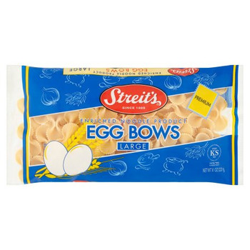 Streit's Enriched Noodle Product Egg Bows Large - Case of 12 - 8 OZ