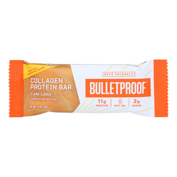 Bulletproof - Clgn Bar Cafe Latte - Case of 12-1.4 OZ Bulletproof - Clgn Bar Cafe Latte - Case of 12-1.4 OZ