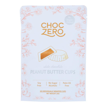 Choczero - Pb Cup Wht/chc Sugar Free - Case of 12-3 OZ