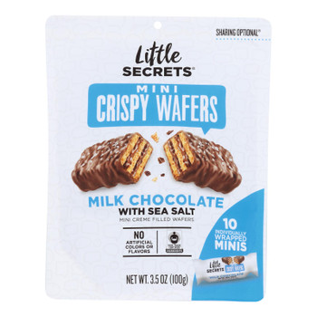 Little Secrets - Crispy Wafrs Milk Chocolate Sea Salt - Case of 6-3.5 OZ Little Secrets - Crispy Wafrs Milk Chocolate Sea Salt - Case of 6-3.5 OZ