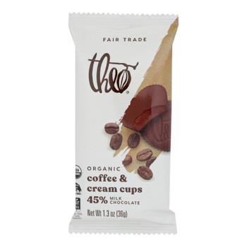 Theo Chocolate - Cups Coffe & Cream - Case of 12 - 1.3 OZ