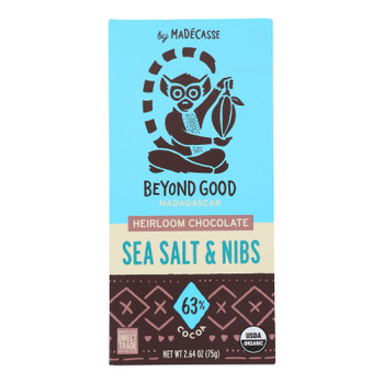 Beyond Good - Bar Ssalt/nibs Madaga - Case of 10-2.64 OZ