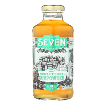 Seven Teas Tea Marrakesh Mint Gunpowder  - Case of 12 - 16 FZ Seven Teas Tea Marrakesh Mint Gunpowder  - Case of 12 - 16 FZ