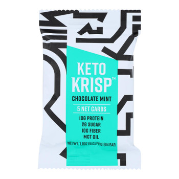 Keto Krisp - Bar Chocolate Mint - Case of 12-1.8 OZ Keto Krisp - Bar Chocolate Mint - Case of 12-1.8 OZ