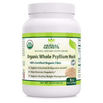 Herbal Secrets - Psyllium Husk Organic Powder - 1 Each 1-16 OZ
