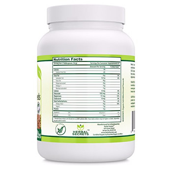 Herbal Secrets - Flaxseed Organic Ground Powder - 1 Each 1-2 LB
