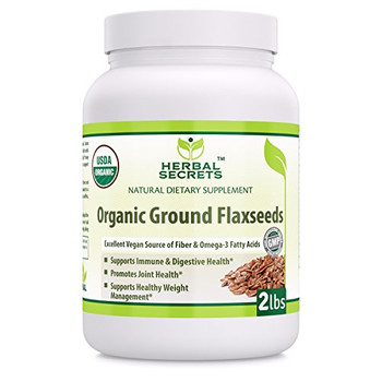 Herbal Secrets - Flaxseed Organic Ground Powder - 1 Each 1-2 LB