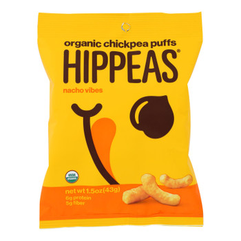 Hippeas - Chickpea Puff Nacho Vibes - Case of 6-1.5 OZ Hippeas - Chickpea Puff Nacho Vibes - Case of 6-1.5 OZ