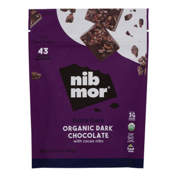 Nibmor - Chocolate Extra Dark 80% Cacao - Case of 6-3.56 OZ Nibmor - Chocolate Extra Dark 80% Cacao - Case of 6-3.56 OZ