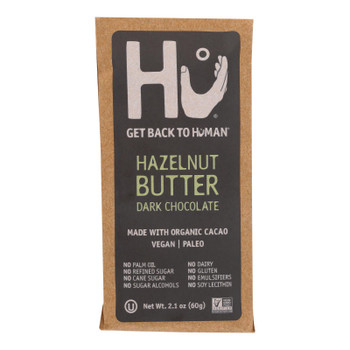 Hu - Dark Chocolate Bar Hazelnut Butter - Case of 12-2.1 OZ Hu - Dark Chocolate Bar Hazelnut Butter - Case of 12-2.1 OZ