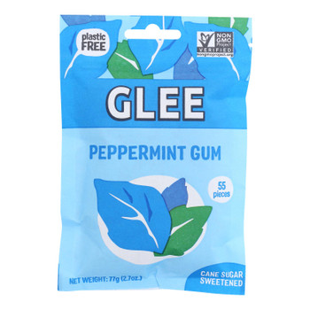 Glee Gum - Chewing Gum Peppermint Pouch - Case of 6-55 CT