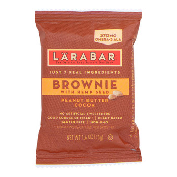 Larabar - Brownie with Hemp Seed Cocoa Peanut Butter - Case of 12 - 1.6 OZ Larabar - Brownie with Hemp Seed Cocoa Peanut Butter - Case of 12 - 1.6 OZ