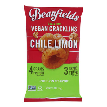 Beanfields - Cracklins Chili Lemon - Case of 6 - 3.5 OZ Beanfields - Cracklins Chili Lemon - Case of 6 - 3.5 OZ