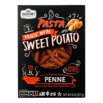 Veggiecraft - Penne Pasta Sweet Potato - Case of 12-8 OZ Veggiecraft - Penne Pasta Sweet Potato - Case of 12-8 OZ