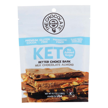 The Chocolate Trader - Keto Snks Chocolate Almnd Bark - Case of 6-4.5 OZ