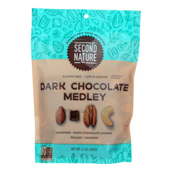 Second Nature - Nut Medley Dark Chocolate - Case of 6-12 OZ Second Nature - Nut Medley Dark Chocolate - Case of 6-12 OZ