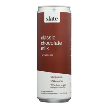 Slate Milk - Milk Aseptic Lf Chocolate - Case of 12 - 11 FZ