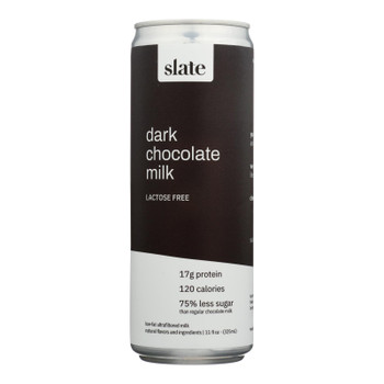 Slate Milk - Milk Aseptic Lf Dark Chocolate - Case of 12 - 11 FZ